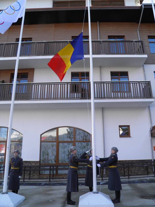 Drapelul Romaniei, Sochi 2014