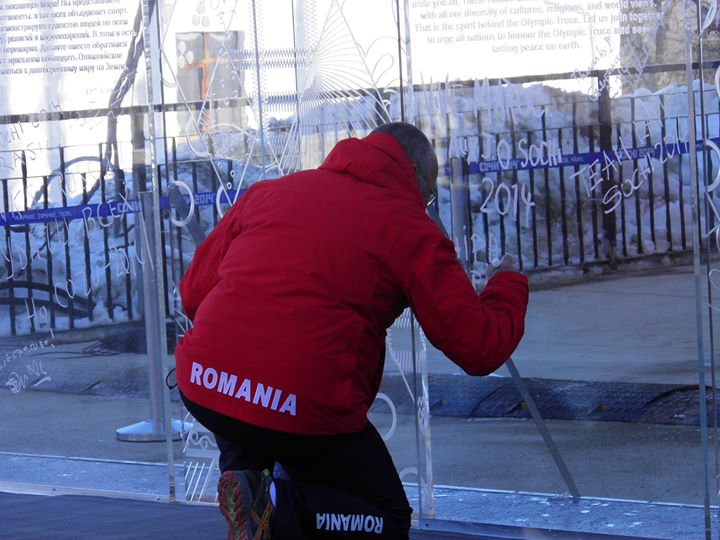 Drapelul Romaniei, Sochi 2014